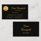 Gold-zegel met zwart Classic noteerbaar Visitekaar Visitekaartje (Voorkant / Achterkant)