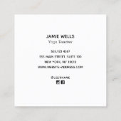 Gold Zen Enso Yoga en Meditation Teacher Vierkante Visitekaartje (Achterkant)