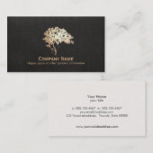Gold Zen Tree Holistic and Natural Health Logo Visitekaartje (Voorkant / Achterkant)