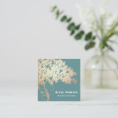 Gold Zen Tree Holistic Health and Wellness Vierkante Visitekaartje (Staand voorkant)