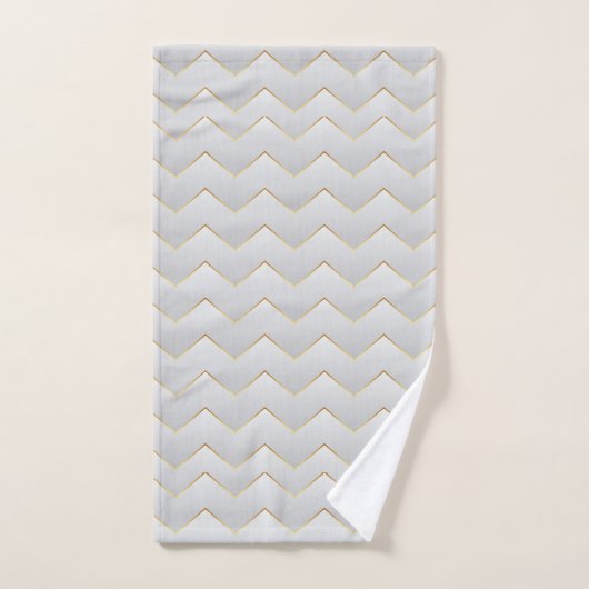 Gold Zig Zag Chevron Bad Handdoek (Handdoek)