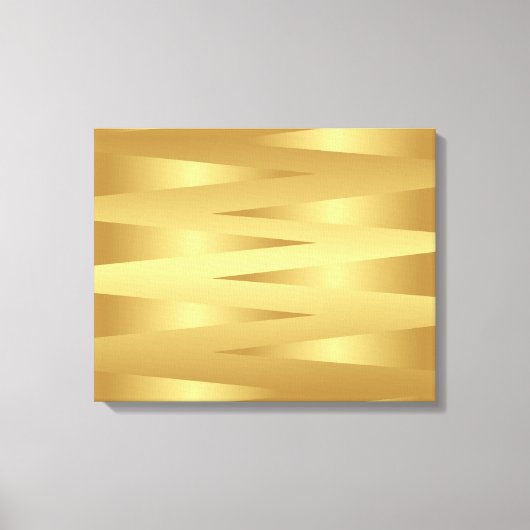 Gold Zig Zag Home Abstract Decor Afbeelding Canvas Afdruk (Voorkant)