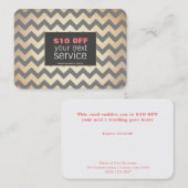 Gold Zig Zags Hair Salon en Spa Discount Coupon (Voorkant / Achterkant)