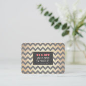 Gold Zig Zags Hair Salon en Spa Discount Coupon (Staand voorkant)