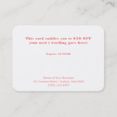 Gold Zig Zags Hair Salon en Spa Discount Coupon (Achterkant)