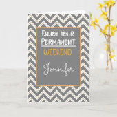 Gold ZigZag Pensioen Gefeliciteerd Kaart (Gele Bloem)