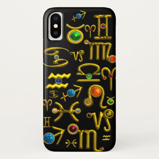 GOLD ZODIAC BIRTHDAY JEWELS, GEMSTONES, ASTROLOGIE Case-Mate iPhone CASE (Achterkant)