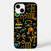 GOLD ZODIAC BIRTHDAY JEWELS, GEMSTONES, ASTROLOGIE Case-Mate iPhone CASE (Achterkant)
