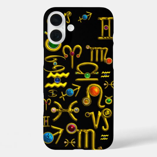 GOLD ZODIAC BIRTHDAY JEWELS, GEMSTONES, ASTROLOGIE Case-Mate iPhone CASE (Achterkant)