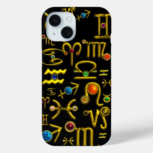 GOLD ZODIAC BIRTHDAY JEWELS, GEMSTONES, ASTROLOGIE Case-Mate iPhone CASE (Achterkant)
