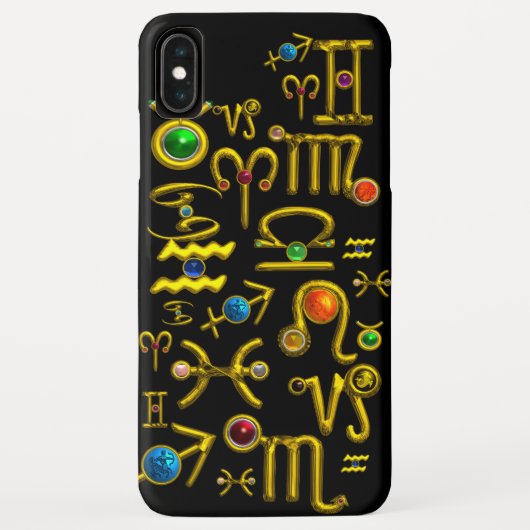 GOLD ZODIAC BIRTHDAY JEWELS, GEMSTONES, ASTROLOGIE Case-Mate iPhone CASE (Achterkant)