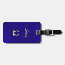 Gold Zodiac Sign Libra Bagagelabel