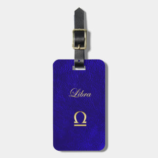 Gold Zodiac Sign Libra Bagagelabel