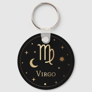 Gold Zodiac Sign/Virgo Sleutelhanger
