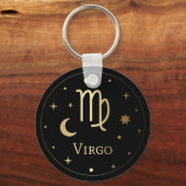 Gold Zodiac Sign/Virgo Sleutelhanger (Voorkant)