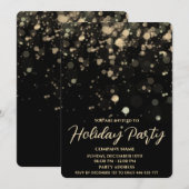 Gold/zwarte luxe kerstfeestdag kaart (Voorkant / Achterkant)