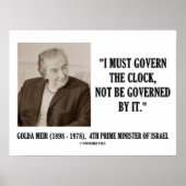 Golda Meir, ik moet het clock-citaat regelen Poster (Voorkant)