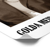 Golda Meir je kunt geen hand in hand doen Poster (Hoek)