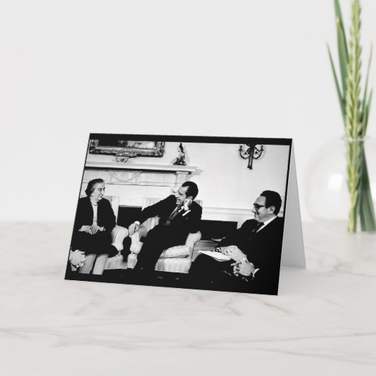 Golda Meir, President Nixon, & Henry Kissinger Kaart (Voorkant)