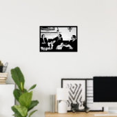 Golda Meir, President Nixon & Henry Kissinger Poster (Thuiskantoor)