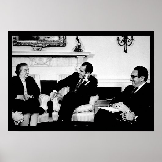 Golda Meir, President Nixon & Henry Kissinger Poster (Voorkant)