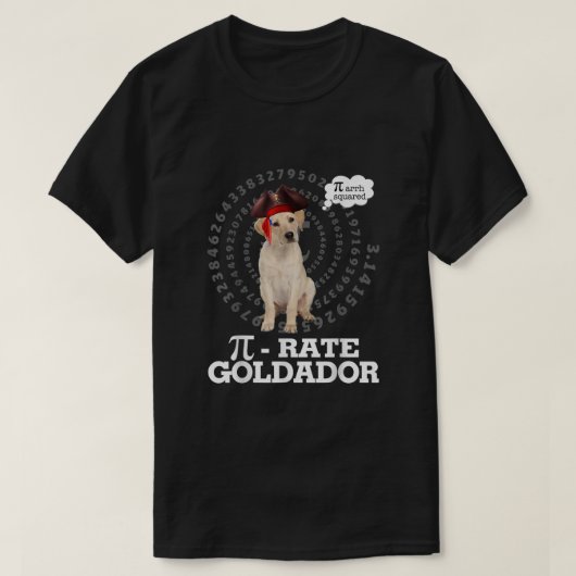 Goldador Dog Pirate Costume Pi Day Gift T-shirt (Design voorkant)