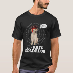 Goldador Dog Pirate Costume Pi Day Gift T-shirt