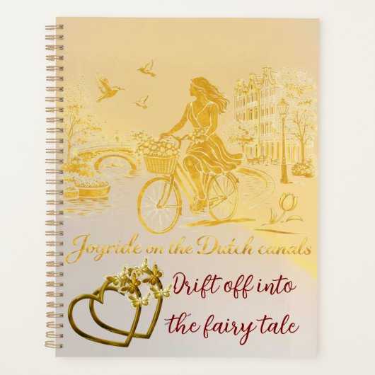 GoldAmsterdam Abstract Romantisch Vintage StreetRi Planner (Voorkant)