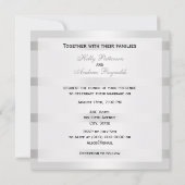  GoldArt Deco Plume Blk Wht SQ Wedding Kaart (Achterkant)