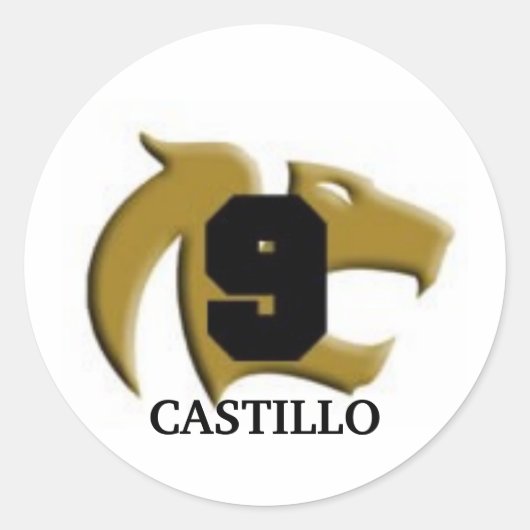goldcougar, CASTILLO Ronde Sticker (Voorkant)