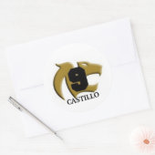 goldcougar, CASTILLO Ronde Sticker (Envelop)