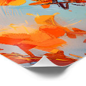 Goldcrest in de winter impressionistische schilder perfect poster (Hoek)