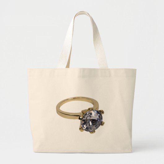 GoldDiamondRing112409 Grote Tote Bag (Voorkant)