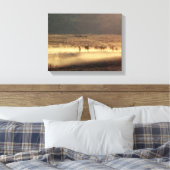 GoldDust Collectie "Op weg naar de Waterhole" Canvas Afdruk (Insitu (Slaapkamer))