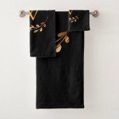 Goldel Floral Monogram Bad Handdoek (Insitu)