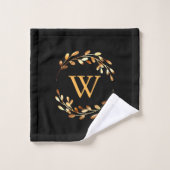 Goldel Floral Monogram Bad Handdoek (Wasdoekje)