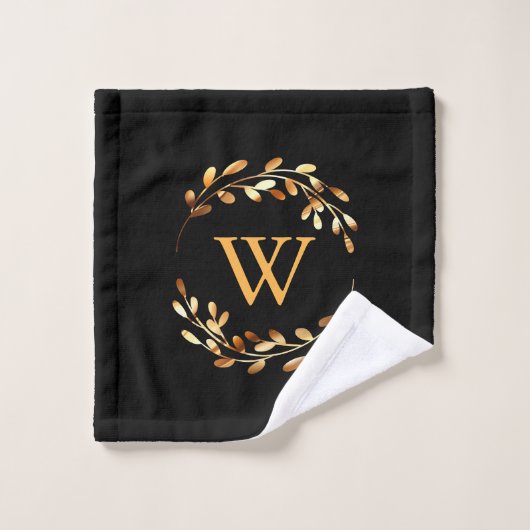Goldel Floral Monogram Bad Handdoek (Wasdoekje)