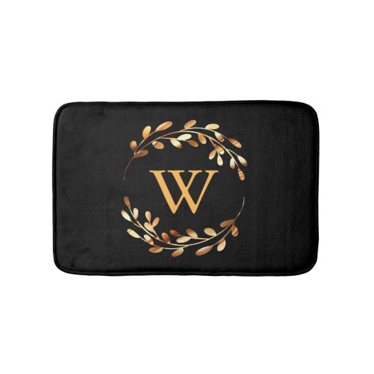 Goldel Floral Monogram Badmat (Voorkant)