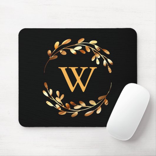 Goldel Floral Monogram Muismat (Met muis)
