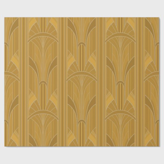 Golden20s Art Deco - Geel Goud Cadeaupapier (Vlak)