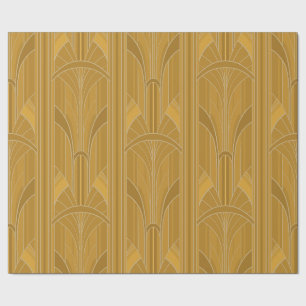 Golden20s Art Deco - Geel Goud Cadeaupapier