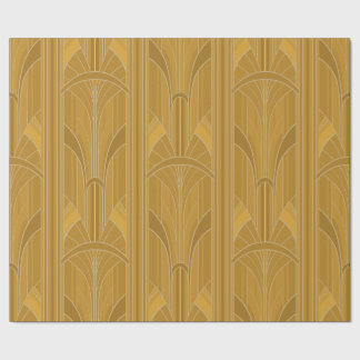 Golden20s Art Deco - Geel Goud Cadeaupapier