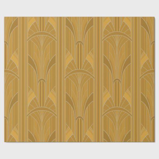 Golden20s Art Deco - Geel Goud Cadeaupapier (Zoom)