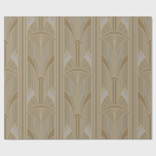 Golden20s Art Deco - Koffie Cream Cadeaupapier (Vlak)