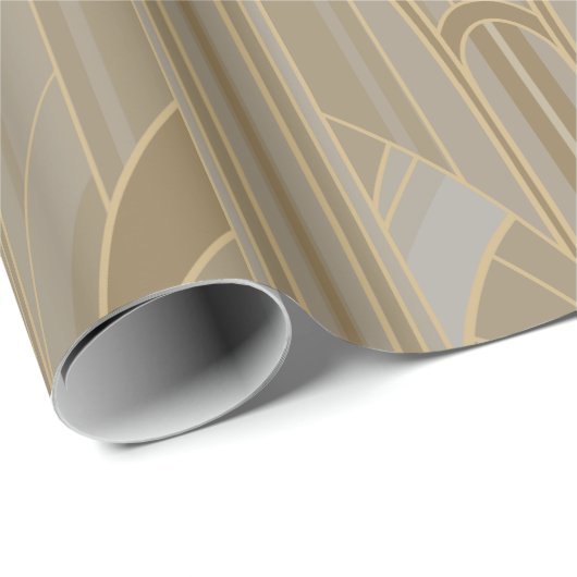 Golden20s Art Deco - Koffie Cream Cadeaupapier (Rol Hoek)