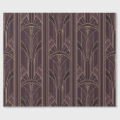 Golden20s Art Deco - Paarse Lila Cadeaupapier (Vlak)