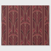 Golden20s Art Deco - Ruby Red Cadeaupapier (Vlak)