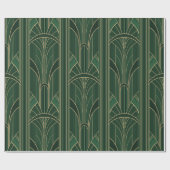 Golden20s Art Deco - Smaragdgroen Cadeaupapier (Vlak)