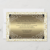 Golden 1920s Art Deco Wedding Invitation Kaart (Voorkant)