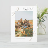 Golden 2023 Nieuwjaarsfotokaart Feestdagenkaart (Staand voorkant)